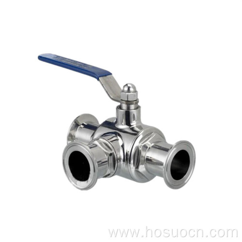 Sanitary Stainless steel 3way Ball Valve